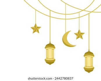 Lantern Frame Eid Al Fitr Background