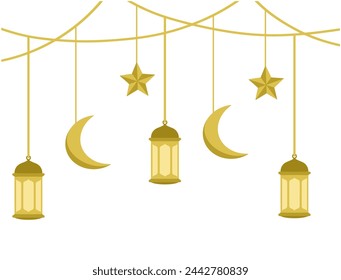 Lantern Frame Eid Al Fitr Background