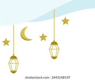 Marco De La Linterna Eid Al Fitr Fondo