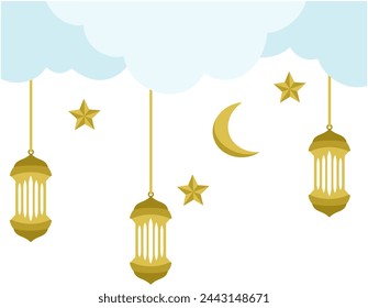 Lantern Frame Ramadhan Kareem Background
