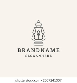 Lantern gas fire, street lamp, lantern post, Classic lamp logo icon design