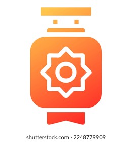 lantern gradient solid illustration vector and logo new year icon perfect. Icon sign from modern collection for web. Nice design perfect.