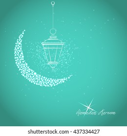 Lantern for holiday, garden, on Ramadan Kareem, Eid Mubarak