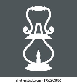 Recorte de calidad vectorial de Lantern Holiday retro