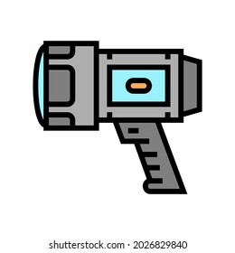 linterna para cazar el vector de icono de color. linterna para el cartel de caza. ilustración de símbolo aislado