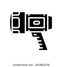 lantern for hunting glyph icon vector. lantern for hunting sign. isolated contour symbol black illustration