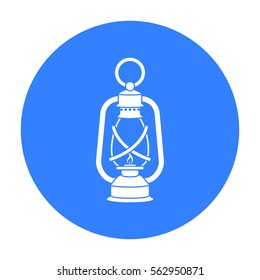 Lantern icon in black style isolated on white background. Mine symbol stock vector illustration.