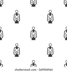 Lantern icon in black style isolated on white background. Mine pattern stock vector illustration.