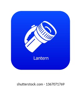 Lantern icon blue vector isolated on white background