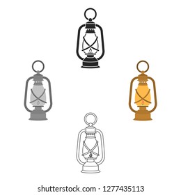 Lantern icon in cartoon style isolated on white background. Mine symbol stock vector illustration.