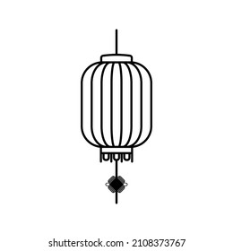 Lantern icon. Chinese New Year lantern. Traditional paper lanterns. Flat vector style illustration.