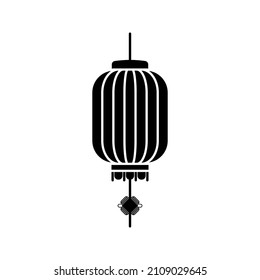 Lantern icon. Chinese New Year lantern. Traditional paper lanterns. Flat vector style illustration.