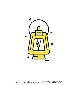Lantern icon design vector 