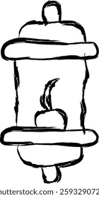 lantern icon in Doodle style