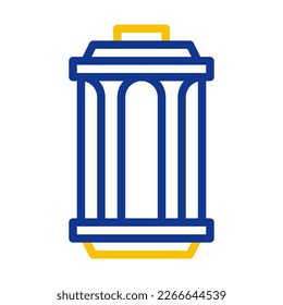 lantern icon duocolor blue yellow style ramadan illustration vector element and symbol perfect. Icon sign from modern collection for web.