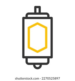 lantern icon duocolor grey yellow style ramadan illustration vector element and symbol perfect. Icon sign from modern collection for web.