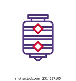 Lantern icon duocolor red purple colour chinese new year vector element and symbol perfect.