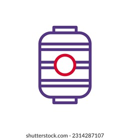 Lantern icon duocolor red purple colour chinese new year vector element and symbol perfect.
