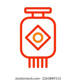 lantern icon duocolor red style chinese new year illustration vector perfect. Icon sign from modern collection for web. Nice design perfect