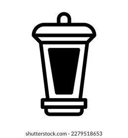 lantern icon duotone black style ramadan illustration vector element and symbol perfect. Icon sign from modern collection for web.