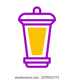 lantern icon duotone purple yellow style ramadan illustration vector element and symbol perfect. Icon sign from modern collection for web.