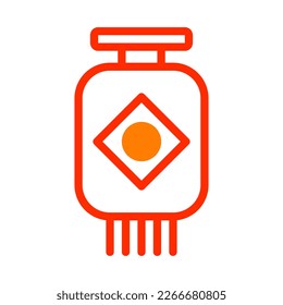 icono de linterna duotone estilo rojo chino nuevo año ilustración vector perfecto. Signo de icono de la colección moderna para la web. Diseño bonito