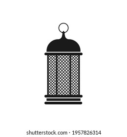 Lantern icon flat style isolated on white background. Vector illustration
