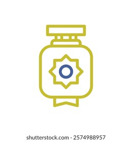Lantern Icon with Geometric Star