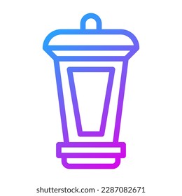 lantern icon gradient purple colour ramadan illustration vector element and symbol perfect. Icon sign from modern collection for web.