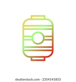 Lantern icon gradient yellow green red colour chinese new year vector element and symbol perfect.