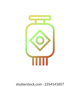Lantern icon gradient yellow green red colour chinese new year vector element and symbol perfect.