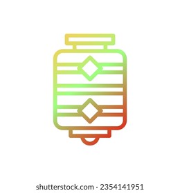 Lantern icon gradient yellow green red colour chinese new year vector element and symbol perfect.