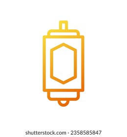 Lantern icon gradient yellow orange colour ramadan illustration vector element and symbol perfect.