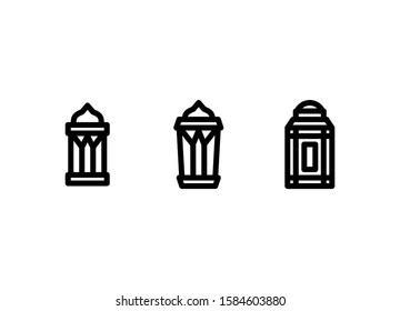 Lantern Icon. Islamic & Ramadan Icon Set Vector Logo Symbol.
