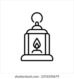 Lantern icon isolate white background vector stock illustration