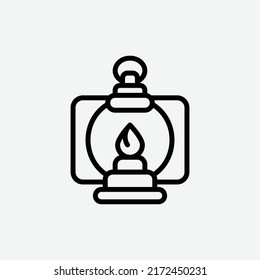  lantern icon, isolated games adventures icon in light grey background, perfect for website, blog, logo, graphic design, social media, UI, mobile app