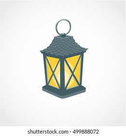 lantern Icon Isolated on White Background