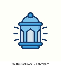 icono de linterna, ilustración aislada del icono del tema del ramadán