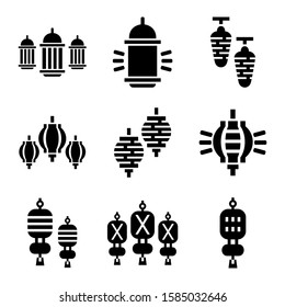 lantern icon isolated sign symbol vector illustration - Collection of high quality black style vector icons
