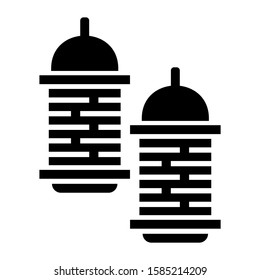 lantern icon isolated sign symbol vector illustration - high quality black style vector icons

