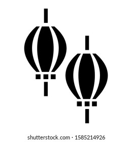 lantern icon isolated sign symbol vector illustration - high quality black style vector icons
