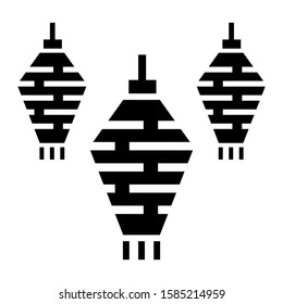 lantern icon isolated sign symbol vector illustration - high quality black style vector icons

