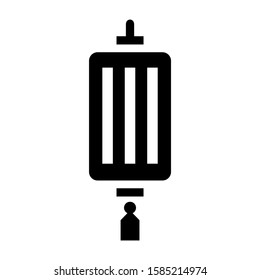 lantern icon isolated sign symbol vector illustration - high quality black style vector icons

