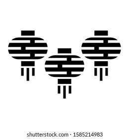 lantern icon isolated sign symbol vector illustration - high quality black style vector icons
