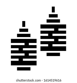 lantern icon isolated sign symbol vector illustration - high quality black style vector icons

