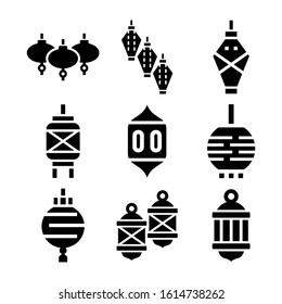 lantern icon isolated sign symbol vector illustration - Collection of high quality black style vector icons
