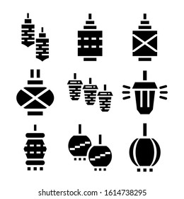 lantern icon isolated sign symbol vector illustration - Collection of high quality black style vector icons
