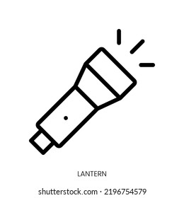 Laternensymbol. Line Art Design einzeln auf weißem Hintergrund