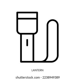 lantern icon. Line Art Style Design Isolated On White Background
