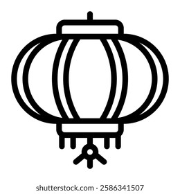 Lantern icon line style transparent